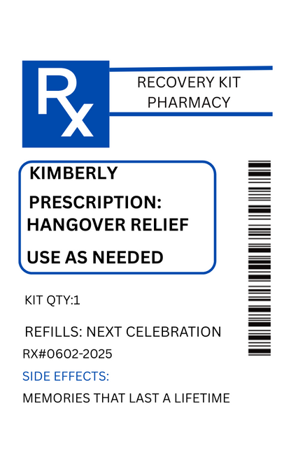 Pharmacy Recovery Kit Label