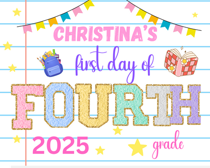 Patch School Sign-fourth grade