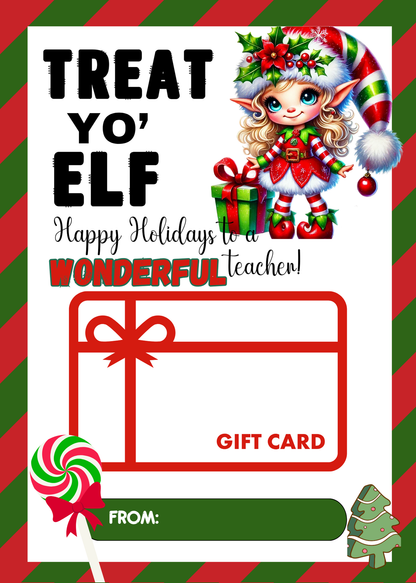 TEACHER CHRISTMAS GIFT CARD HOLDER