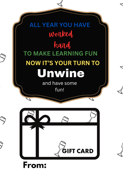 TEACHER END OF YEAR GIFT CARDS PACK