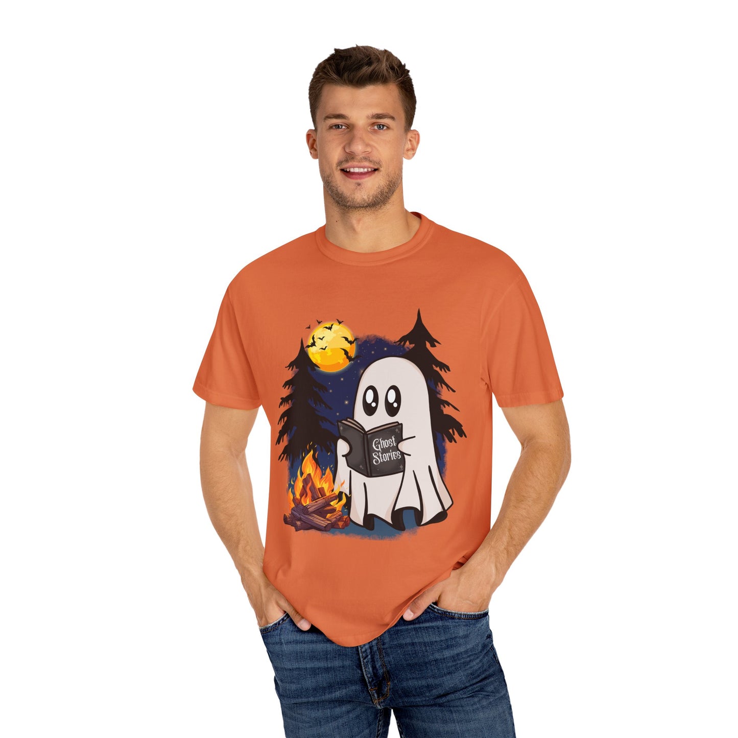 Cozy Ghost Story Unisex T-Shirt - Perfect for Halloween and Campfire Nights