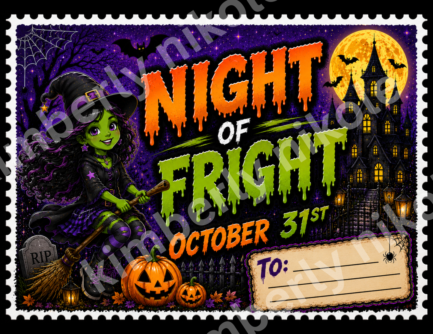 Halloween Postage Stamp Labels – Digital Download Bundle