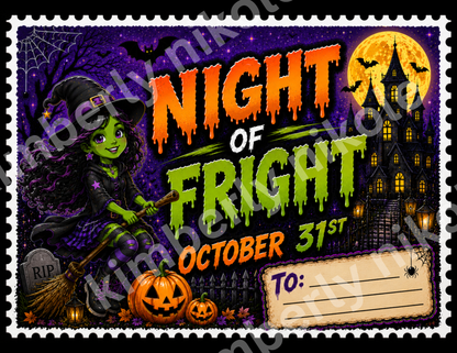 Halloween Postage Stamp Labels – Digital Download Bundle