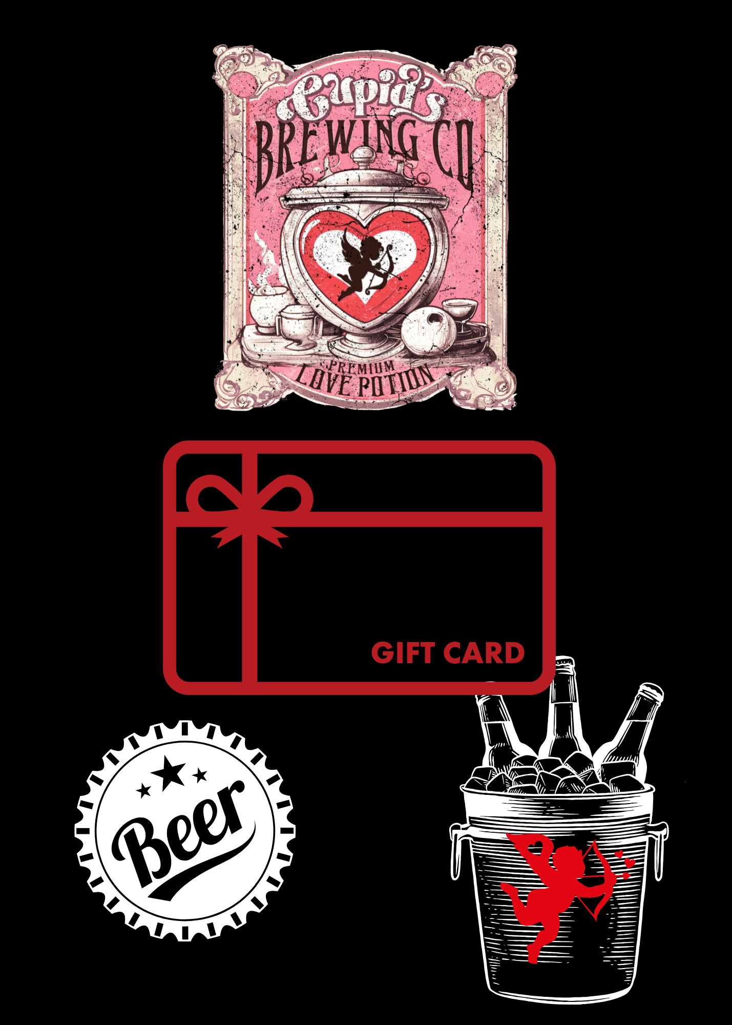 BLACK VALENTINE'S GIFT CARD BOOK-BUILD A BOOK