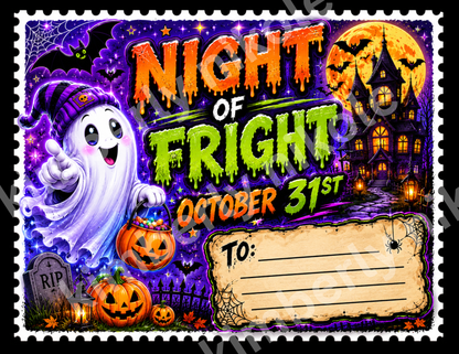 Halloween Postage Stamp Labels – Digital Download Bundle