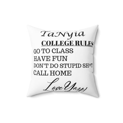 College Rules Square Pillow