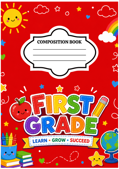 First Grade Notebook Cover