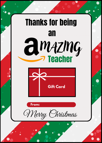 TEACHER CHRISTMAS GIFT CARD HOLDER