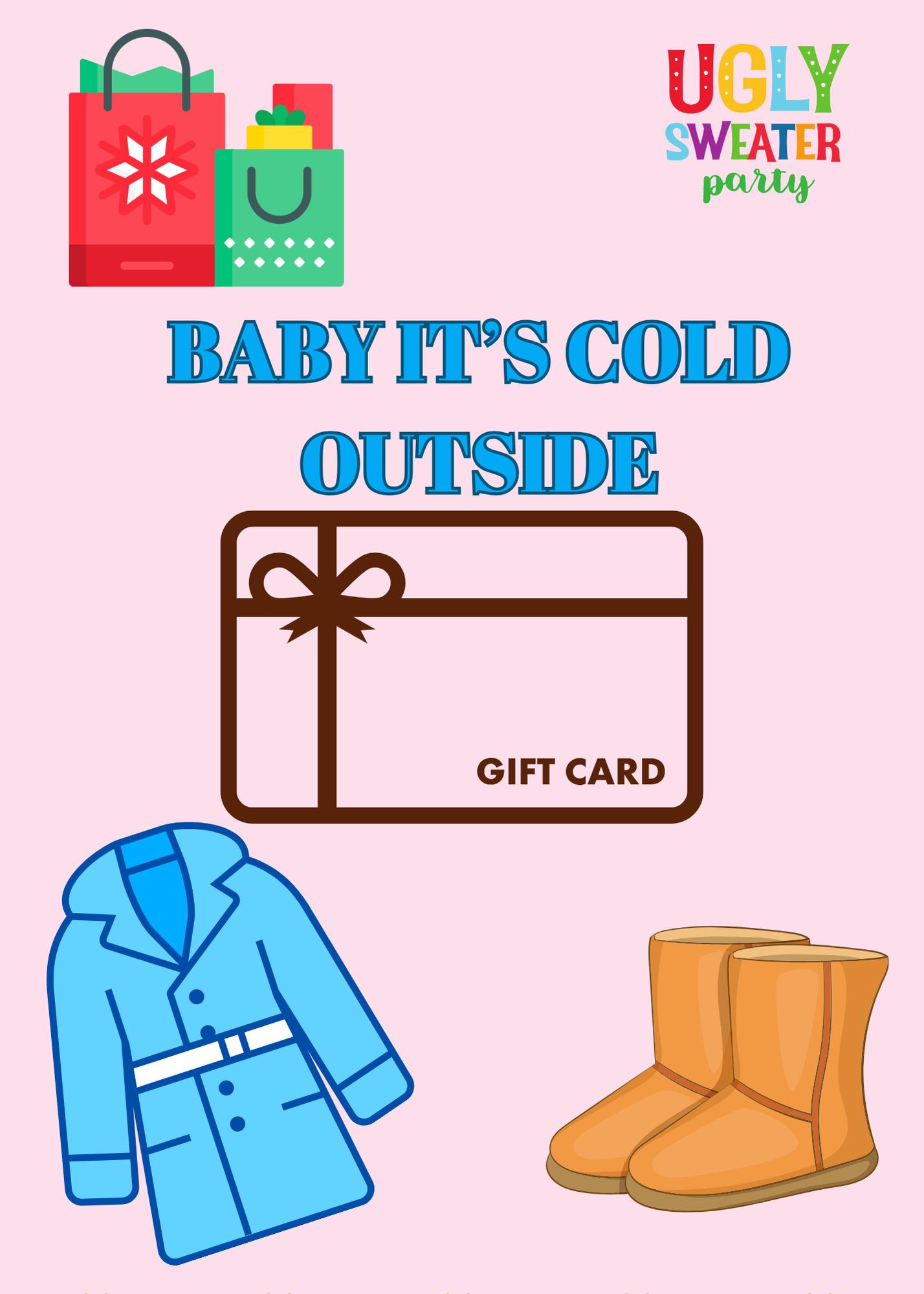 Christmas Build a gift card book-pink gingerbread