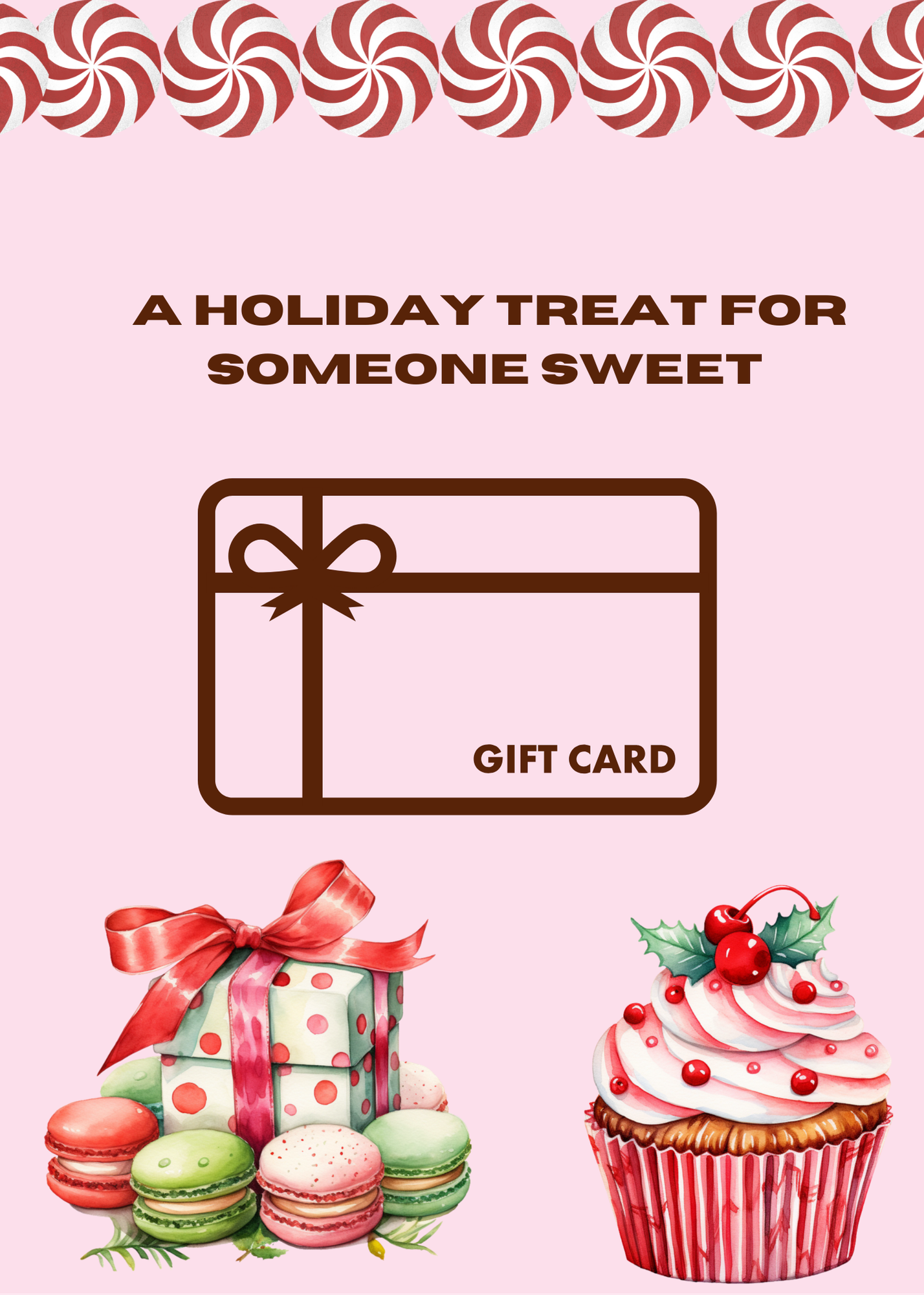 Christmas Build a gift card book-pink gingerbread