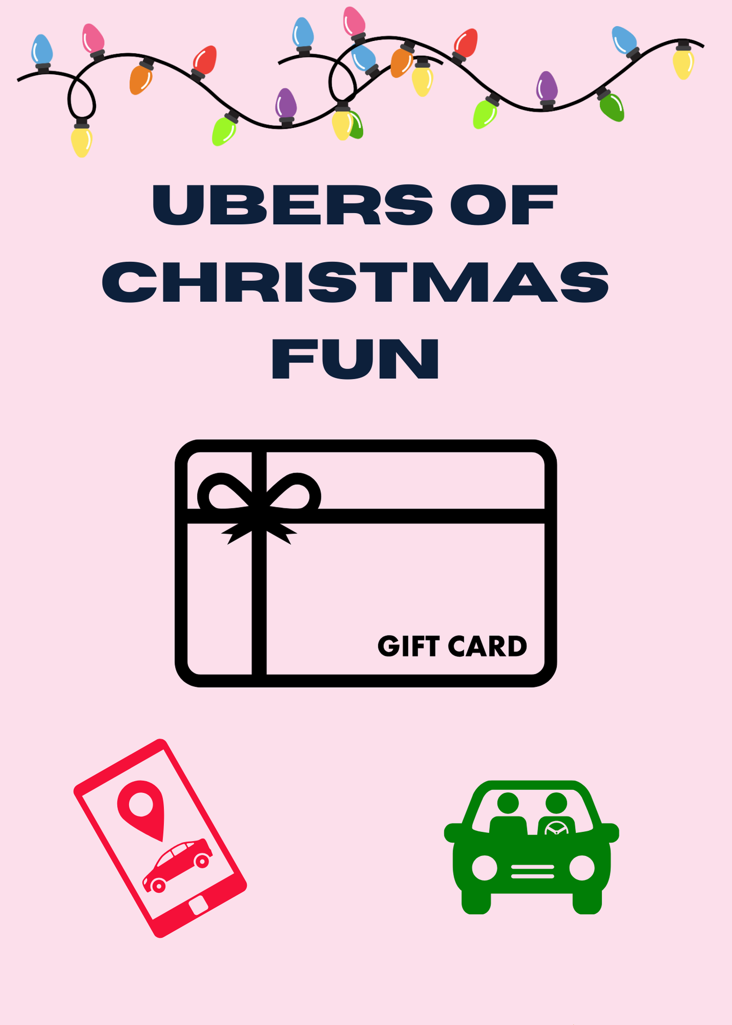 Christmas Build a gift card book-pink gingerbread
