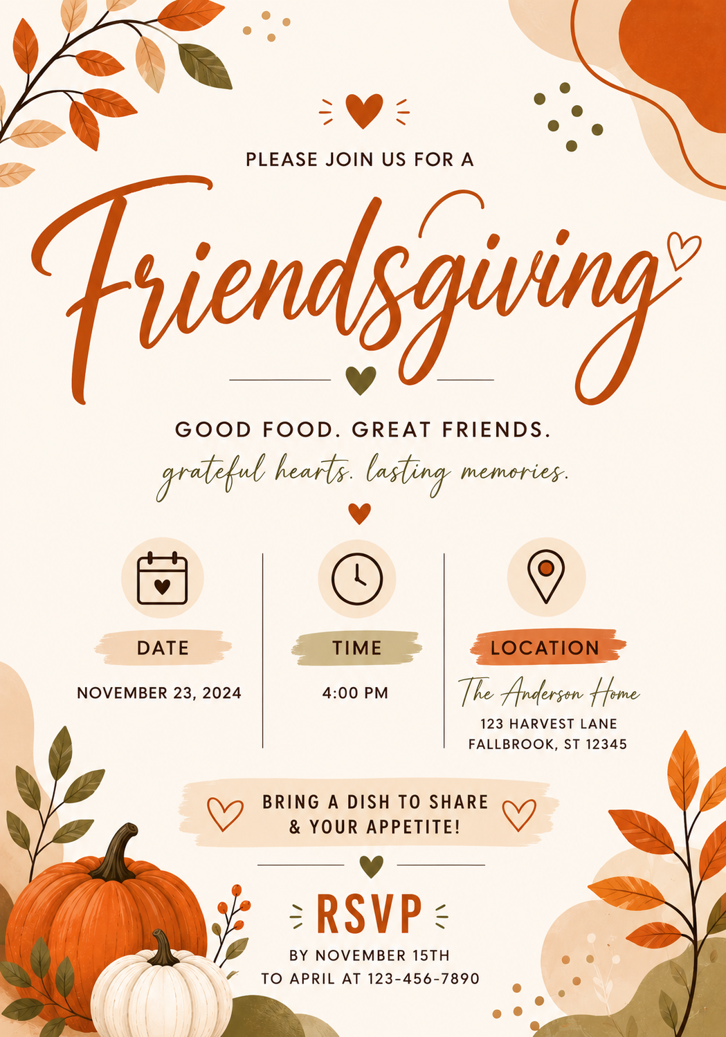 Friendsgiving Invitation