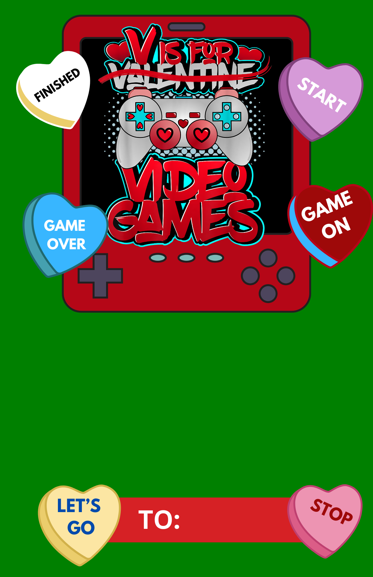 Sports/game valentines jumbo gift card