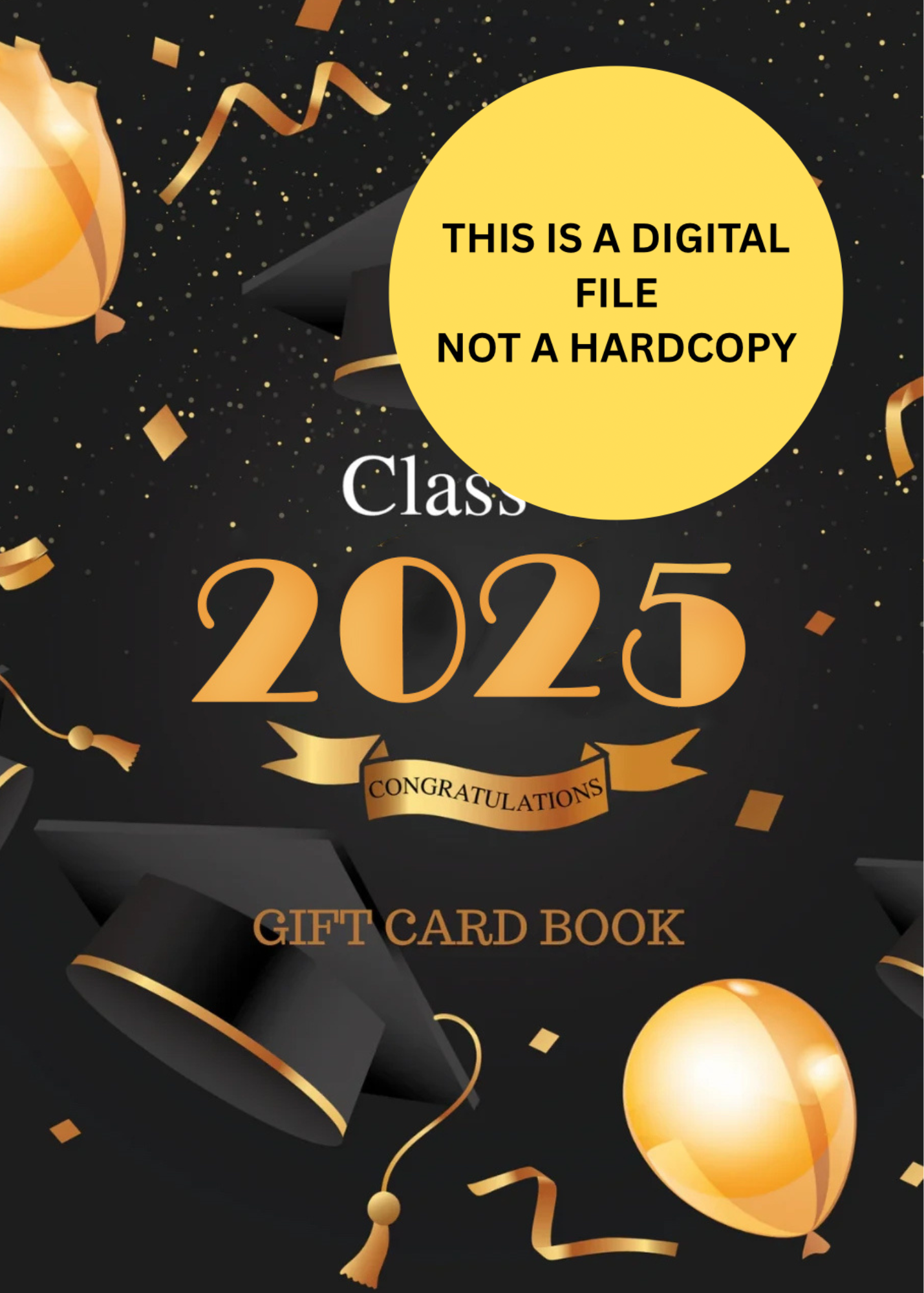 2025  Graduation Gift Card Book