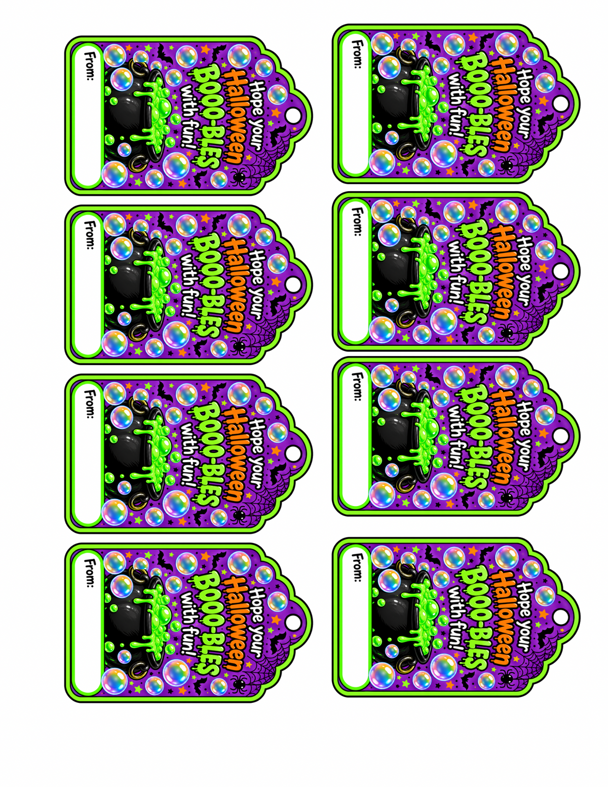 Halloween Bubble Decals