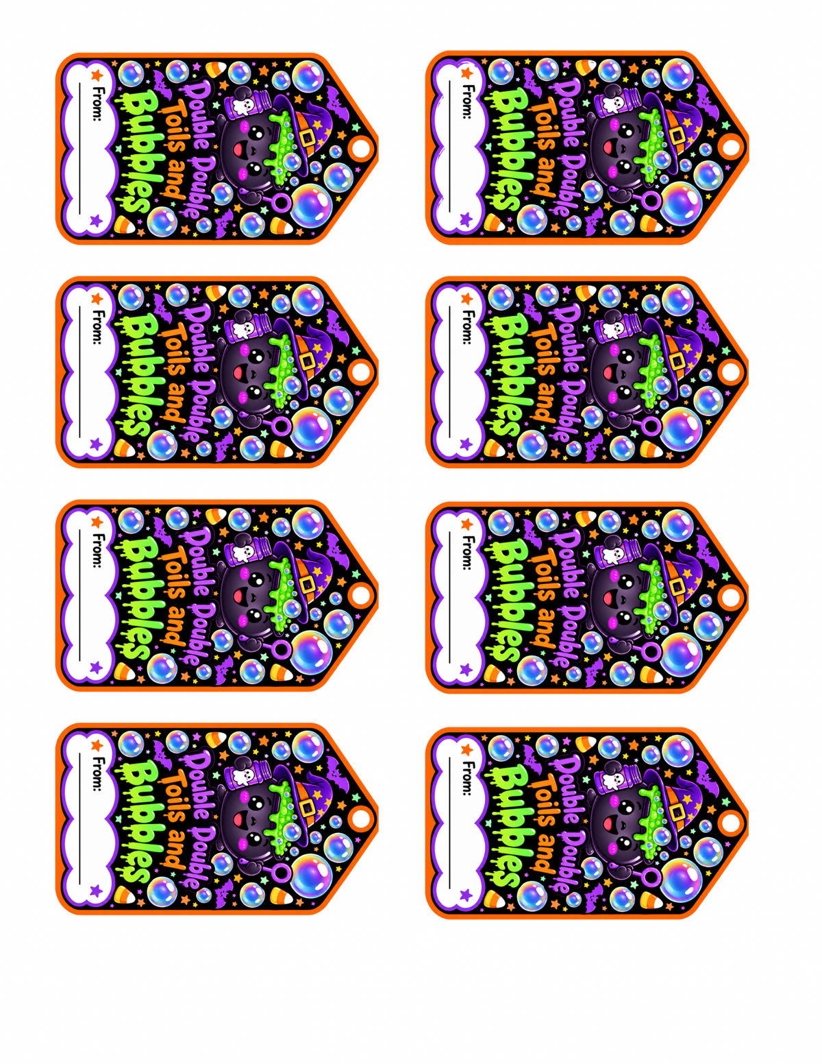 Halloween Bubble Decals