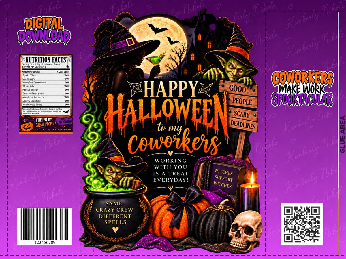 Halloween Coworker Chip Bag Wrapper