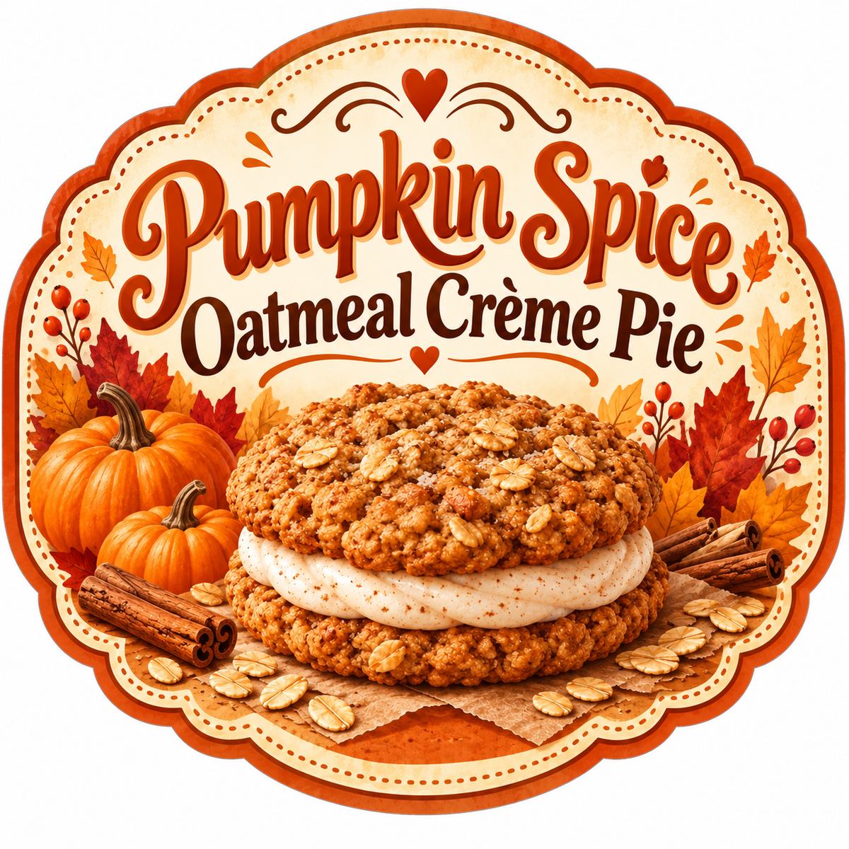 Pumpkin Spice Oatmeal label