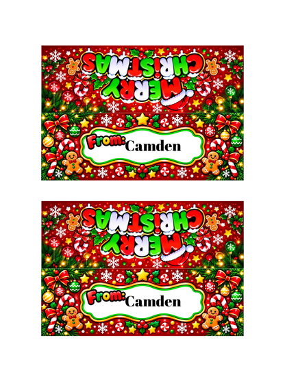 Christmas Croc Charm Backing