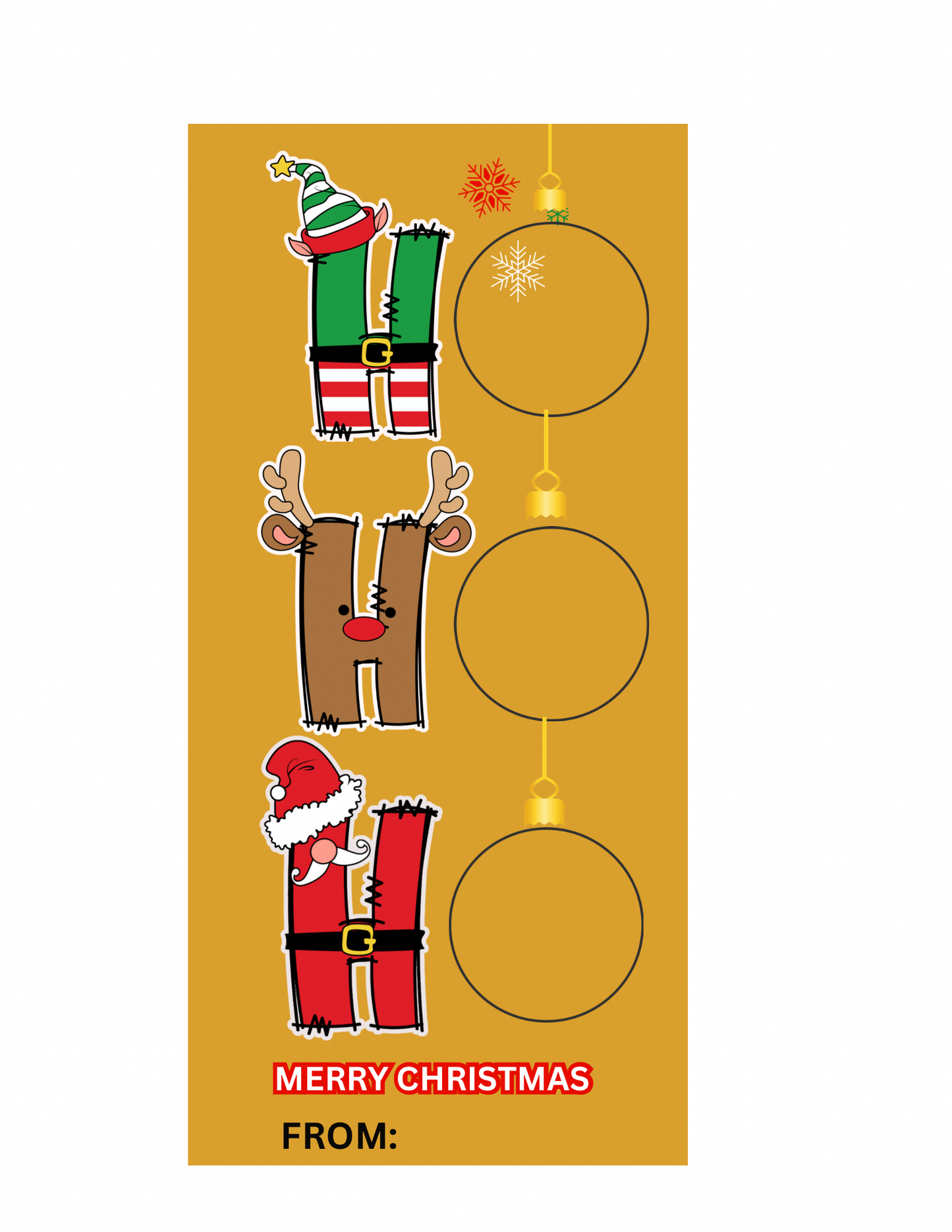 Christmas Play Doh Gift Tag