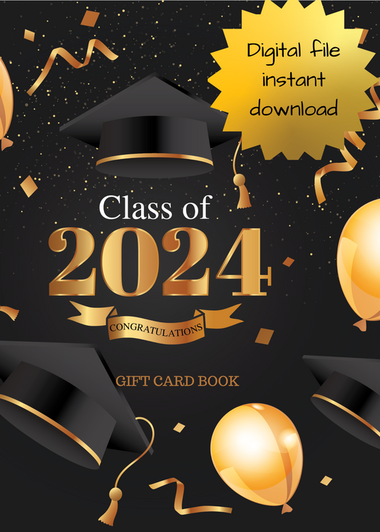 2024 Graduation Gift Card Book