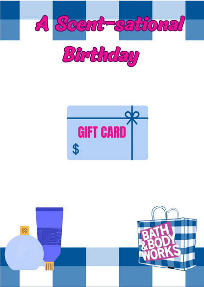 BIRTHDAY GIFT CARD BOOK-BUILD A BOOK BLUE