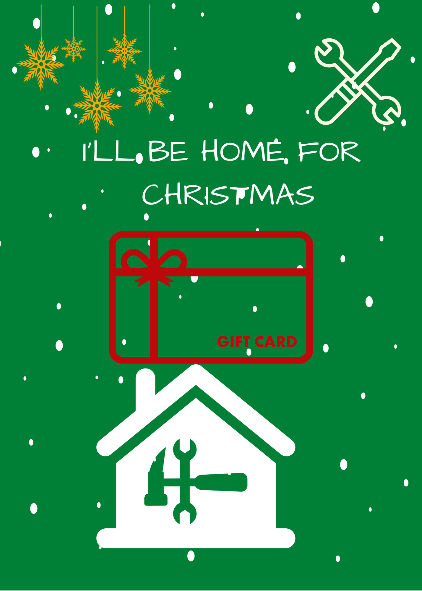 Christmas Build a gift card book-tradional