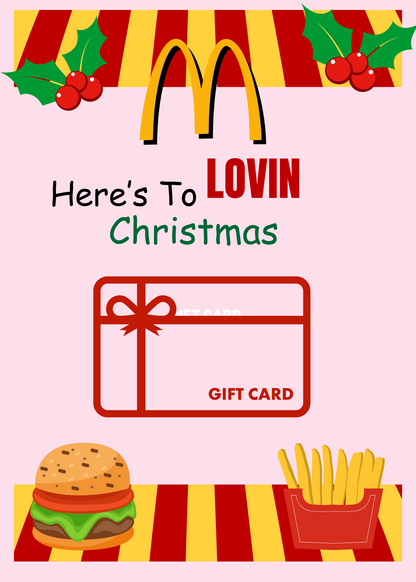 Christmas Build a gift card book-pink gingerbread