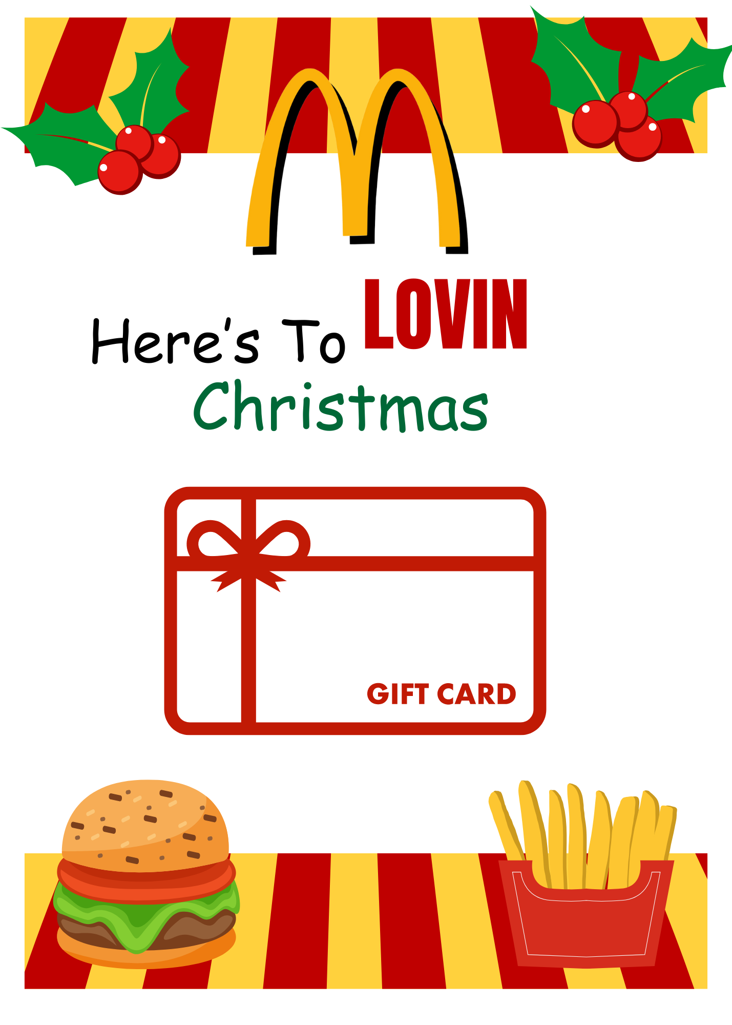 Christmas Build a gift card book-tradional